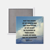 詩篇19:14キリスト教徒 マグネット (正面/裏面)