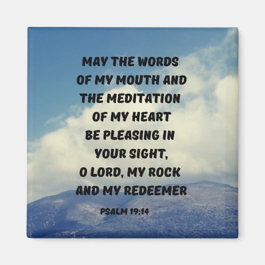 詩篇19:14キリスト教徒 マグネット (正面)