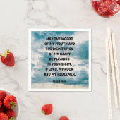 詩篇19:14祈りの言葉聖句 スタンダードカクテルナプキン (インサイチュ)