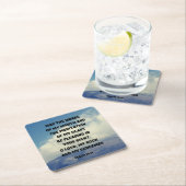 詩篇19:14私の口の言葉 スクエアペーパーコースター (インサイチュ)