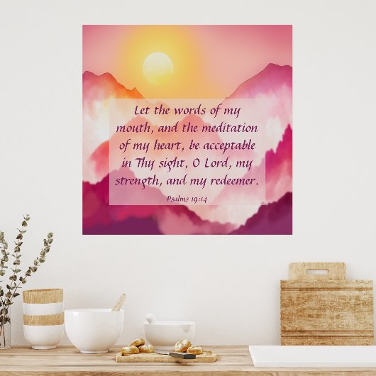 詩篇19:14 ポスター (キッチン)