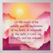 詩篇19:14 ポスター (正面)