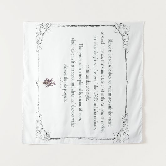 詩篇1-1-3罪人と歩調を合わせないで タペストリー (正面(横))