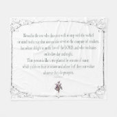 詩篇1-1-3罪人と歩調を合わせないで フリースブランケット (正面(横))