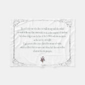 詩篇1-1-3罪人と歩調を合わせないで フリースブランケット (正面(横))