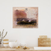 詩篇1:1-3賛美は男-勇気付けられる ポスター (キッチン)