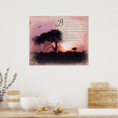 詩篇1:1-3賛美は男-勇気付けられる ポスター (キッチン)