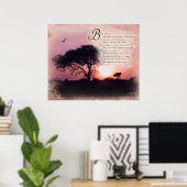 詩篇1:1-3賛美は男-勇気付けられる ポスター (ホームオフィス)