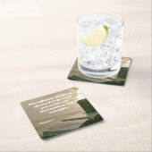 詩篇1:2神の言葉に焦点を当てる聖書の聖句 スクエアペーパーコースター (インサイチュ)