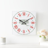 詩篇1:2 KJV聖書Verse IIローマ数字 スクエア壁時計 (ホーム)