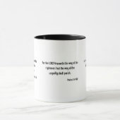 詩篇1:6 KJVバイブル聖句Two-Tone Mug マグカップ (中央)