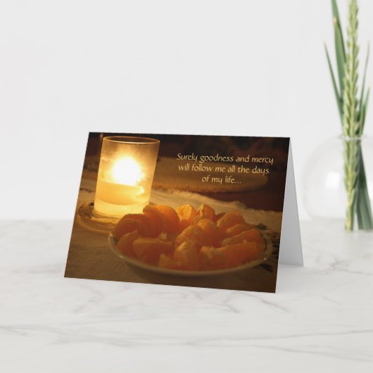 詩篇23のクリスマスカード シーズンカード (正面)