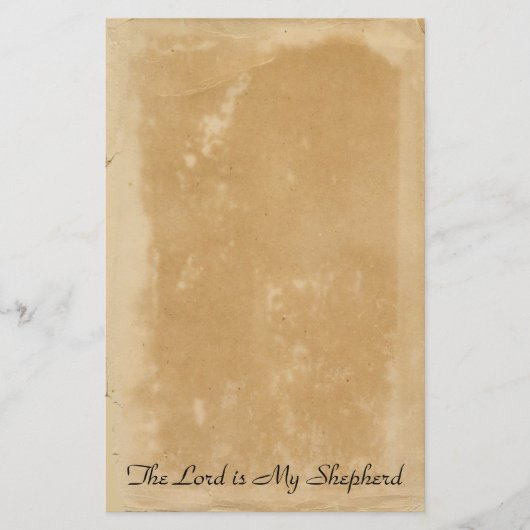 詩篇23キリスト教聖書聖句の古代パーチメント 便箋 (正面)