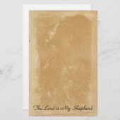 詩篇23キリスト教聖書聖句の古代パーチメント 便箋 (正面/裏面)