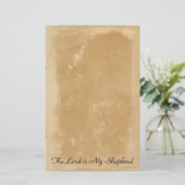 詩篇23キリスト教聖書聖句の古代パーチメント 便箋 (スタンド正面)