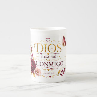 詩篇23マグ | 「Dios Siempre Va Conmigo」マグカップ ボーンチャイナマグカップ