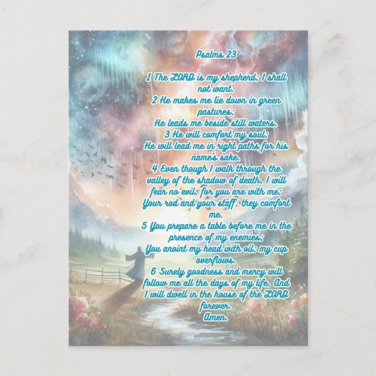 詩篇23主は私の牧者である ポストカード (正面)