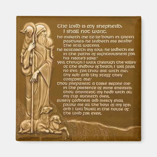 詩篇23主は私の羊飼いだ マグネット (正面)