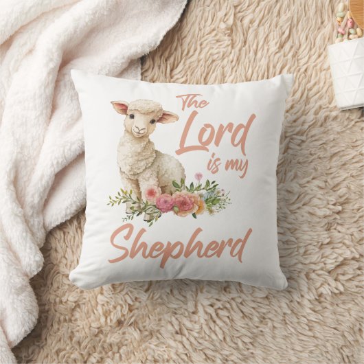 詩篇23主は私の羊飼いのキリスト教の信仰である クッション (ブランケット)