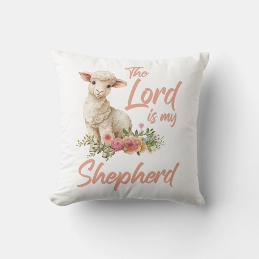詩篇23主は私の羊飼いのキリスト教の信仰である クッション (正面)