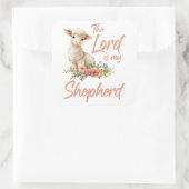 詩篇23主は私の羊飼いのキリスト教の信仰である スクエアシール (バッグ)