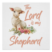 詩篇23主は私の羊飼いのキリスト教の信仰である ポスター (正面)