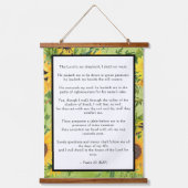 詩篇23主は私の羊飼いのヒマワリ 吊り下げ型タペストリー (正面)