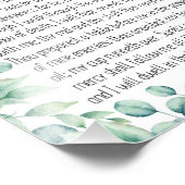 詩篇23主は私の羊飼いのユーカリ フォトプリント            (角)