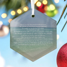 詩篇23主は私の羊飼いの教会のクリスマス ガラスオーナメント