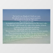 詩篇23主は私の羊飼いの美しいビーチ ウィンドウサイン (シート)