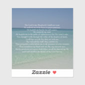 詩篇23主は私の羊飼いの美しいビーチ シール (シート)