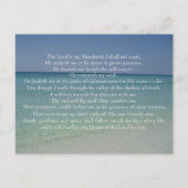 詩篇23主は私の羊飼いの美しいビーチ ポストカード (正面)