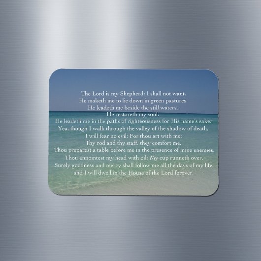 詩篇23主は私の羊飼いの美しいビーチ マグネット