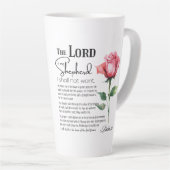 詩篇23主は私の羊飼いの花 カフェラテマグ (右アングル)