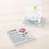 詩篇23主は私の羊飼いの花 ガラスコースター (アングル)