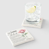 詩篇23主は私の羊飼いの花 ストーンコースター (横)