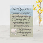 詩篇23主は私の羊飼いアイリッシュシープフィールド カード (黄色い花)