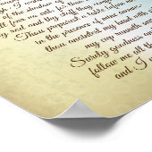 詩篇23主は私の羊飼い、聖書の聖句である ポスター (角)