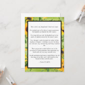 詩篇23主は羊飼いのフラットグリーティングカード カード (正面/裏面インサイチュ)