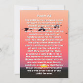 詩篇23夕焼け鳥の生命の祝祭葬儀 招待状 (正面)