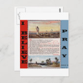 詩篇23祈りの言葉、主は私の羊飼いだ ポストカード (正面/裏面)