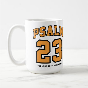 詩篇23章 スポーツ風クリスチャングッズ ゴールド ブラック コーヒーマグカップ