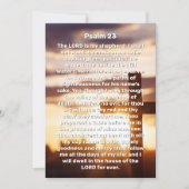 詩篇23章 太陽 十字架 命の祝祭 葬儀 招待状 (正面)