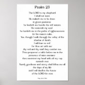詩篇23篇 KJV ポスター (正面)