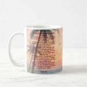 詩篇23編 日没の浜辺 The Lord Is My Shepherd コーヒーマグカップ (左)