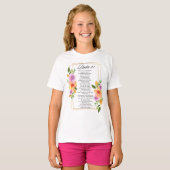詩篇23編 花幾何学フレーム Tシャツ (正面フル)