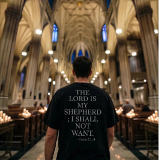 詩篇23編Tシャツ | 主は私の羊飼い Tシャツ