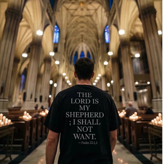 詩篇23編Tシャツ | 主は私の羊飼い Tシャツ