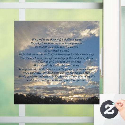 詩篇23美しい聖書聖句クリスチャン ウィンドウサイン (ホーム)