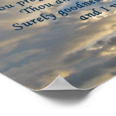 詩篇23美しい聖書聖句クリスチャン ポスター (角)